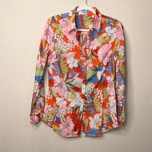 Colorful Floral Women's Button-Down Shirt‎